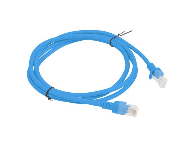 CABLE RED LANBERG LATIGUILLO CAT.6 U/UTP 1.5M AZUL FLUKE PASSED