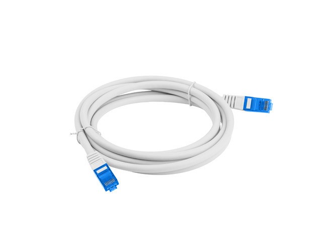 CABLE RED LANBERG LATIGUILLO CAT.6A S/FTP LSZH CCA 0.5M GRIS FLUKE PASSED