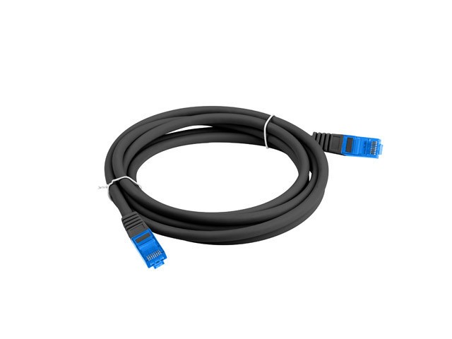 CABLE RED LANBERG LATIGUILLO CAT.6A S/FTP LSZH CCA 1.5M NEGRO FLUKE PASSED
