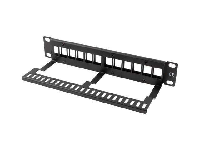 PATCH PANEL LANBERG 12 PUERTOS 1U ORGANIZADOR MODULOS KEYSTONE NEGRO
