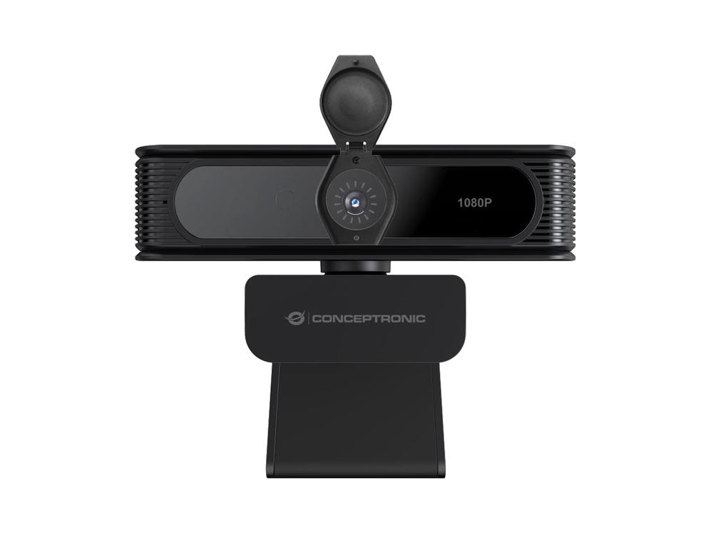 WEBCAM FHD CONCEPTRONIC AMDIS 1080P USB RECONOCIMIENTO FACIAL WINDOWS HELLO 30FPS ANGULO VISION 80º