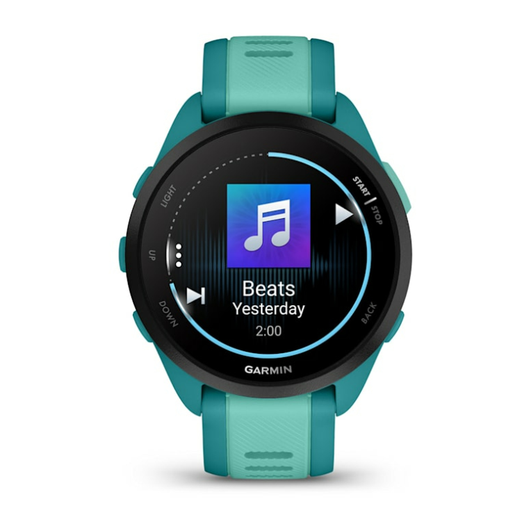 Garmin Forerunner 165 Music, Reloj Inteligente para Correr con GPS, Pantalla Táctil AMOLED, Métricas Optimizadas, Planes de Entrenamiento, Pay, Autonomía de 11 Días, Azul