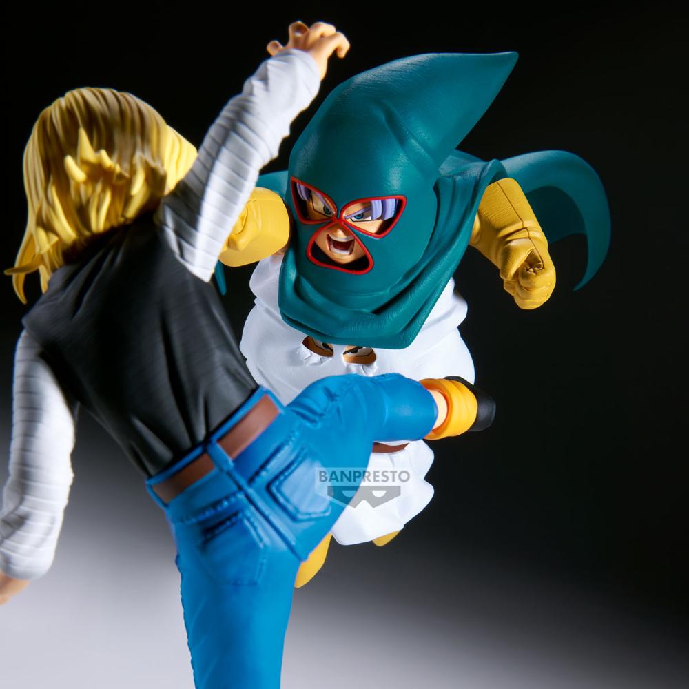 FIGURA BANPRESTO DRAGON BALL Z MATCH MAKERS MIGHTY MASK(VS ANDROID 18 VS MR. SATAN)