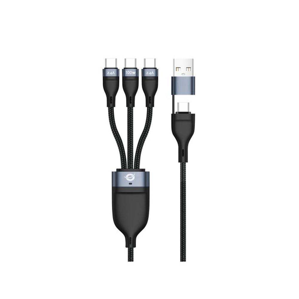 CABLE 3X USB TIPO C A USB TIPO C / USB TIPO A CONCEPTRONIC 1.5M / MACHO-MACHO