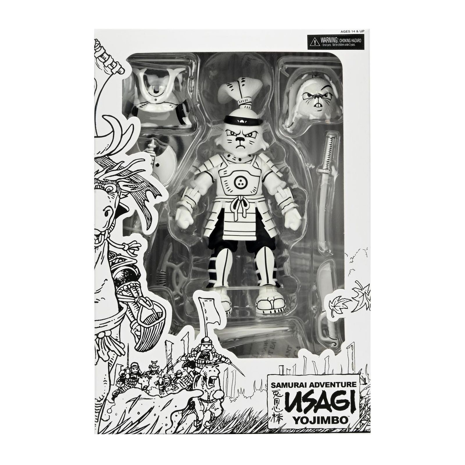 FIGURA NECA USAGI YOJIMBO BLACK & WHITE VER. SCALE ACTION 18CM