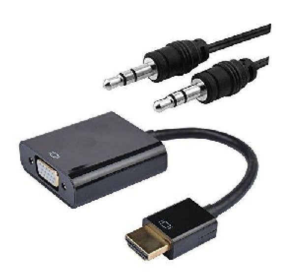 CONVERSOR NANOCABLE HDMI A VGA 0.15CM NEGRO