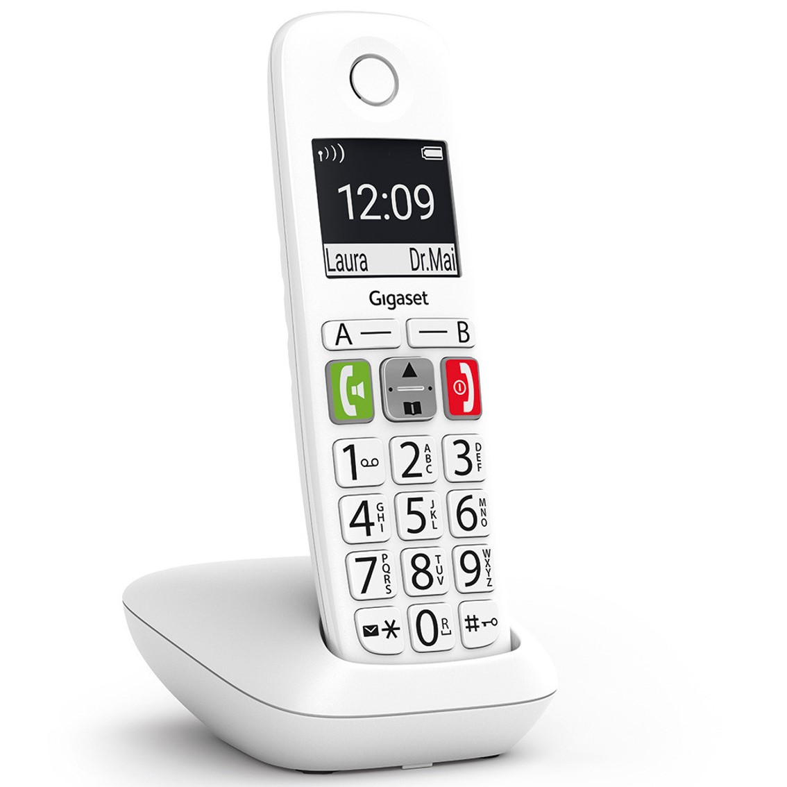 TELEFONO FIJO INALAMBRICO GIGASET E290 DUO BLANCO 300 NUMEROS/ 42 TONOS