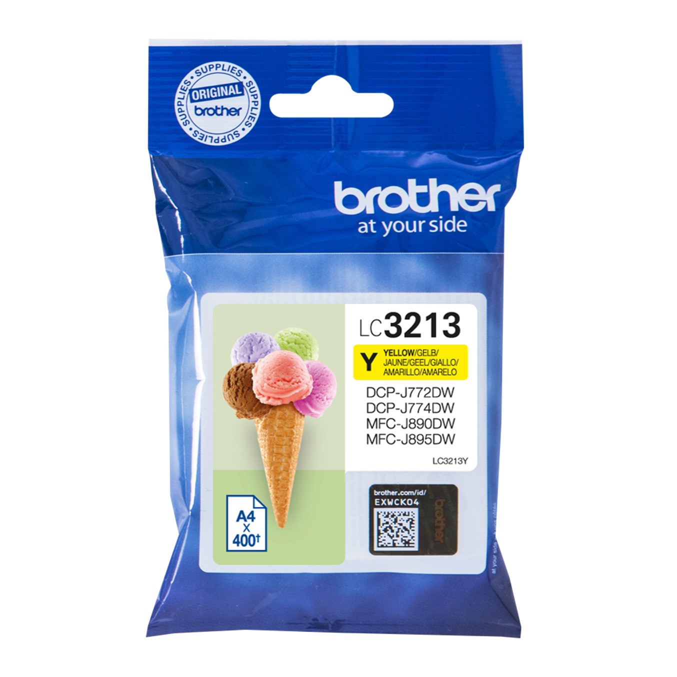 CARTUCHO TINTA BROTHER LC3213Y AMARILLO 400 PAGINAS