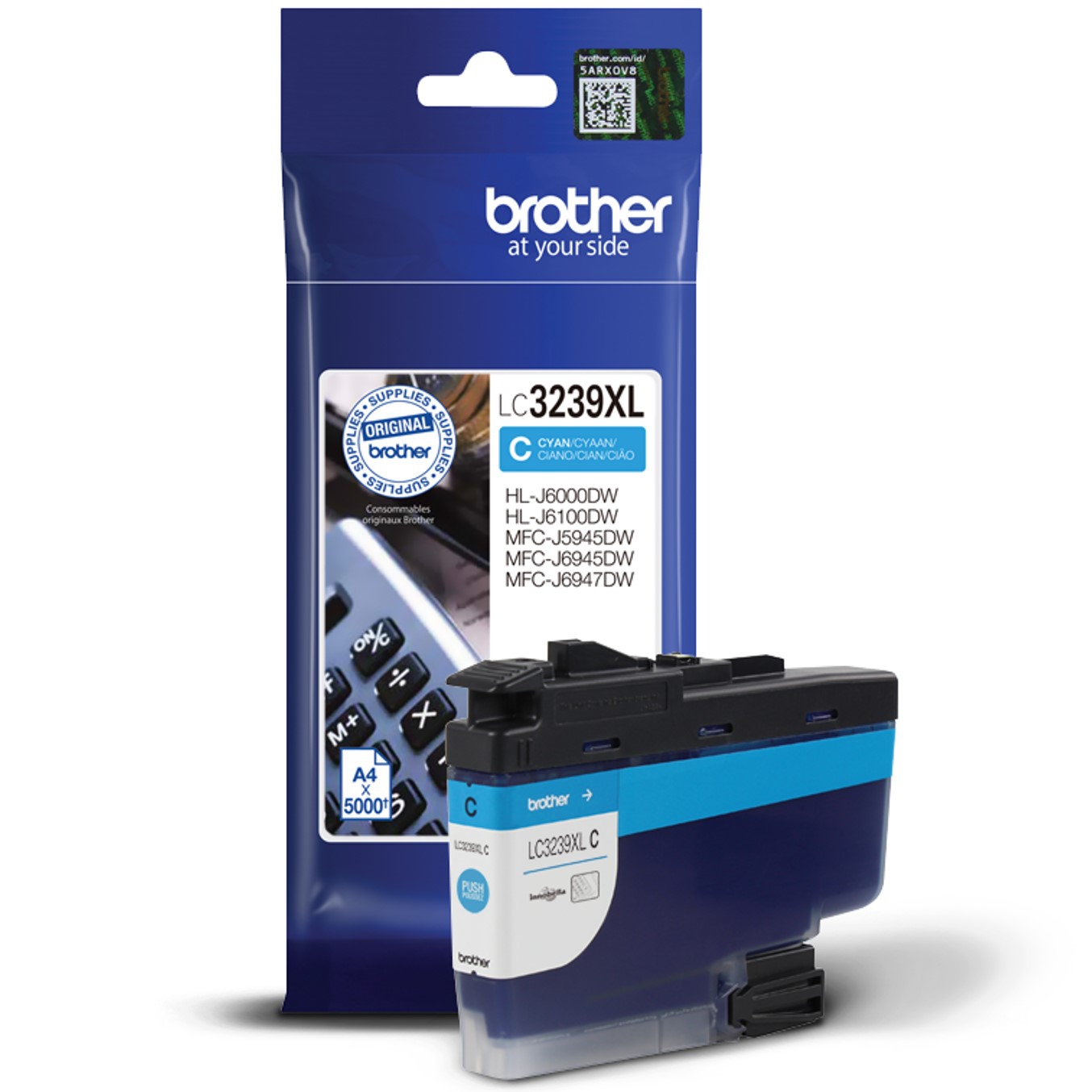 CARTUCHO TINTA BROTHER LC3239XLC CIAN 5000 PAGINAS