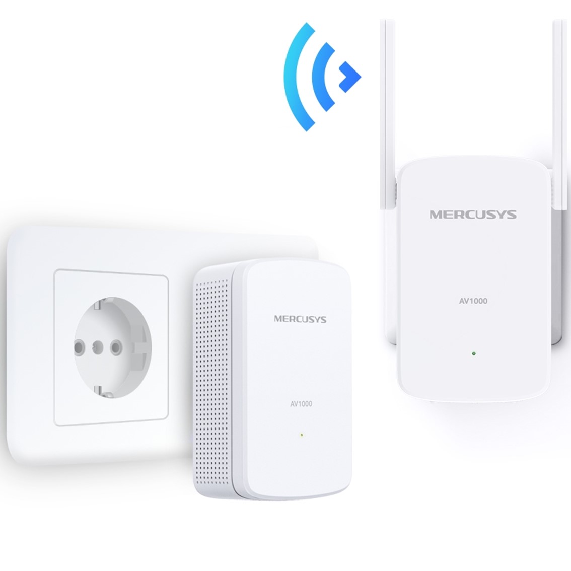 KIT DE REPETIDORES WIFI MERCUSYS MP510 KIT AV1000 GIGABIT/ 300MBPS/ PACK 2 UNIDADES
