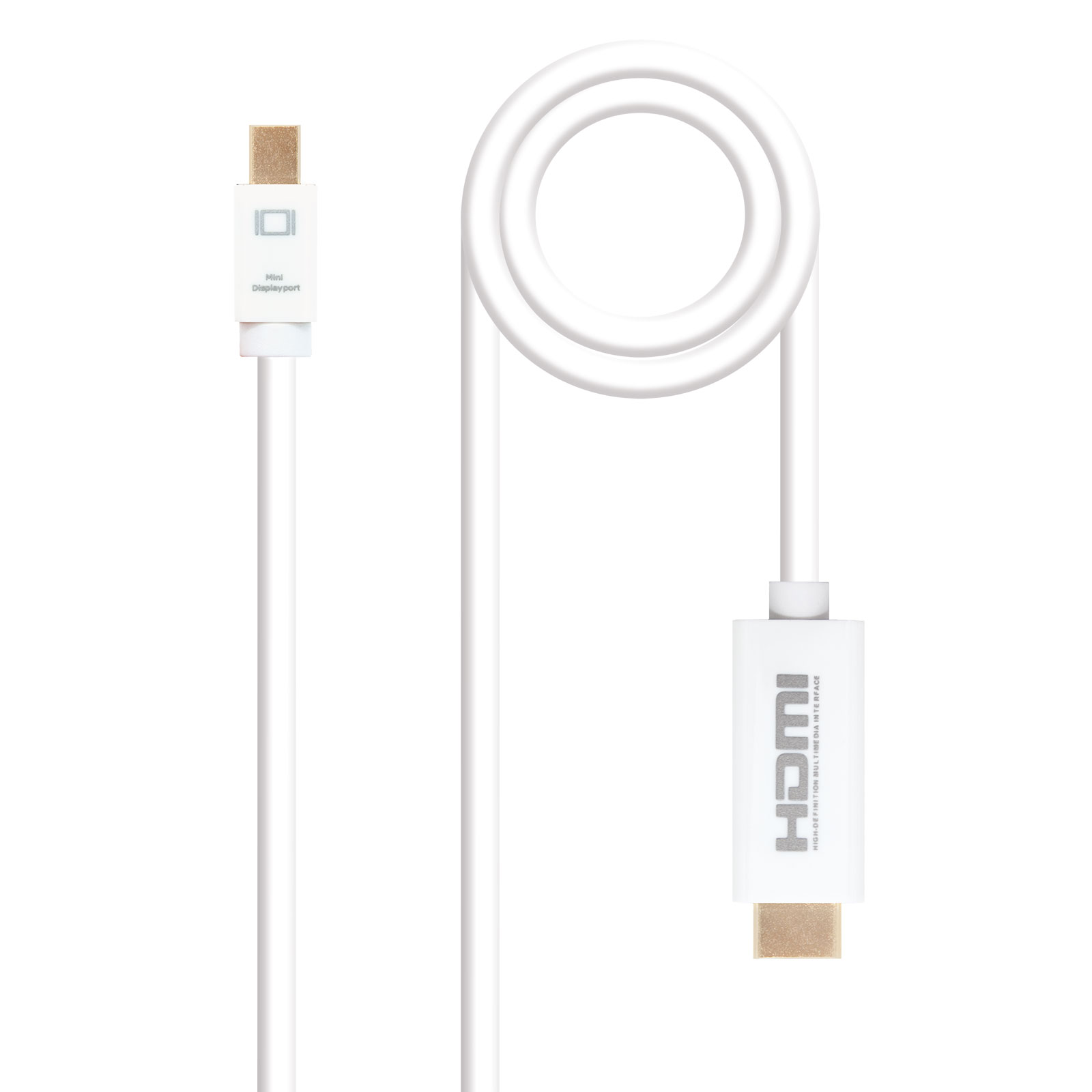 CABLE NANOCABLE CONVERSOR MINI DP A HDMI MINI DP/M - HDMI/M BLANCO 2.0 M