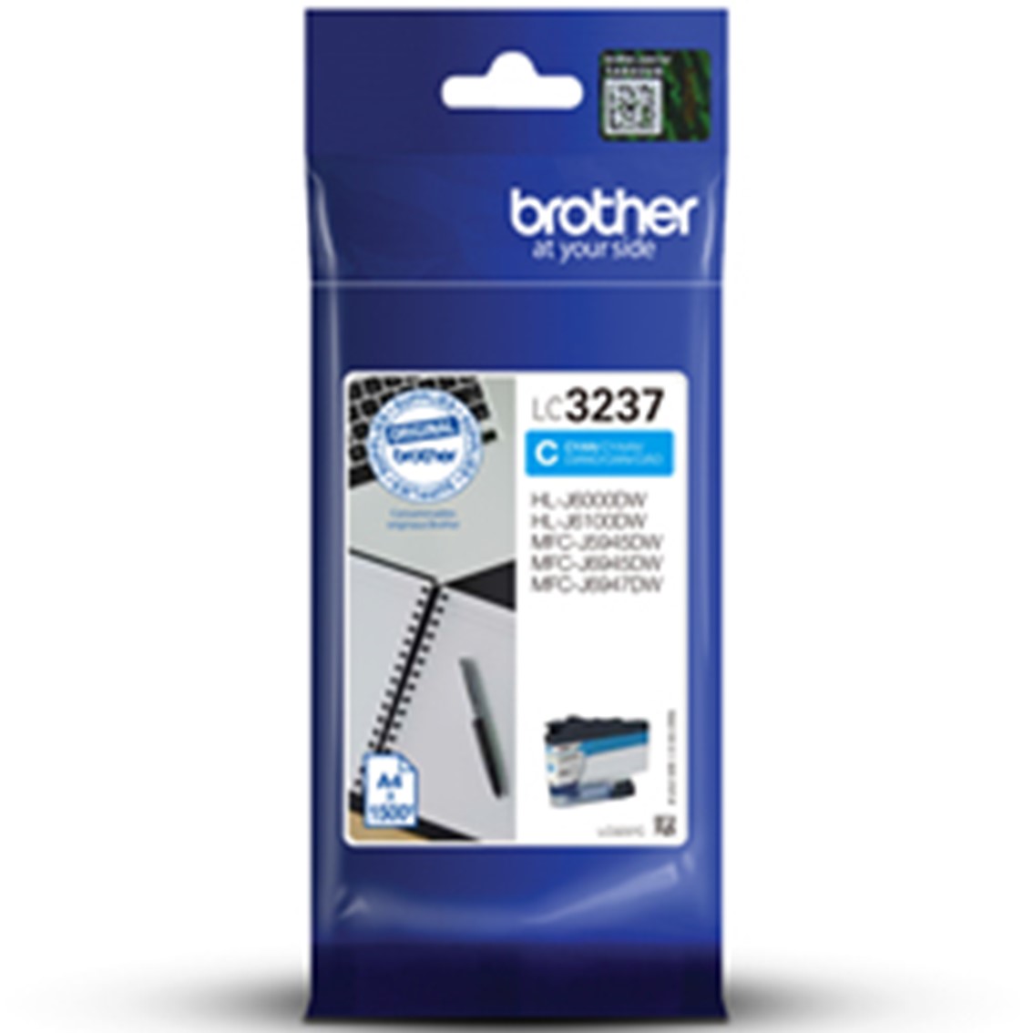 CARTUCHO TINTA BROTHER LC3237C CIAN 1500 PÁGINAS