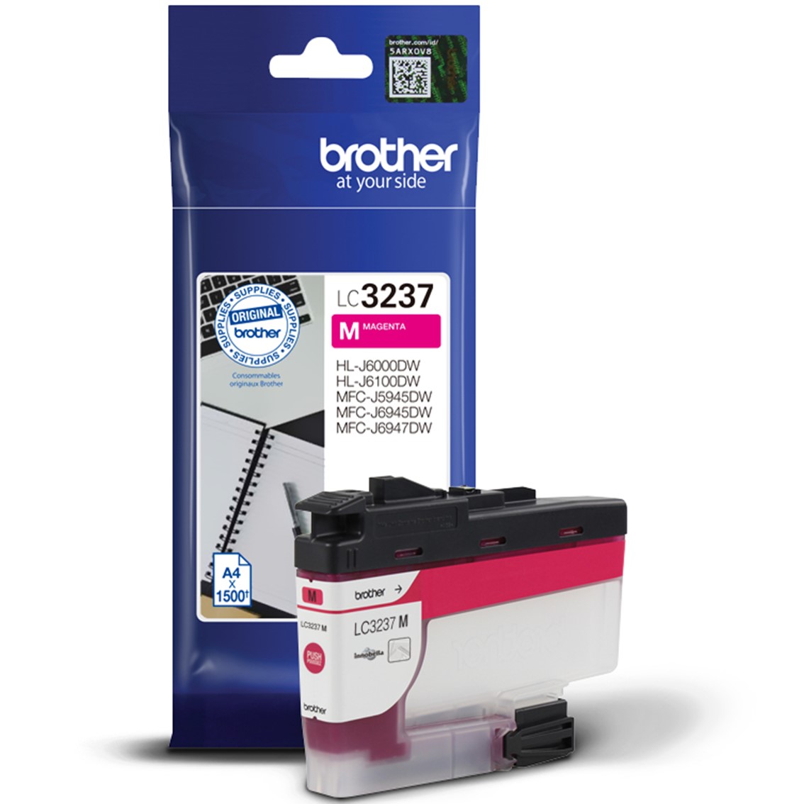 CARTUCHO TINTA BROTHER LC3237M MAGENTA 1500 PÁGINAS