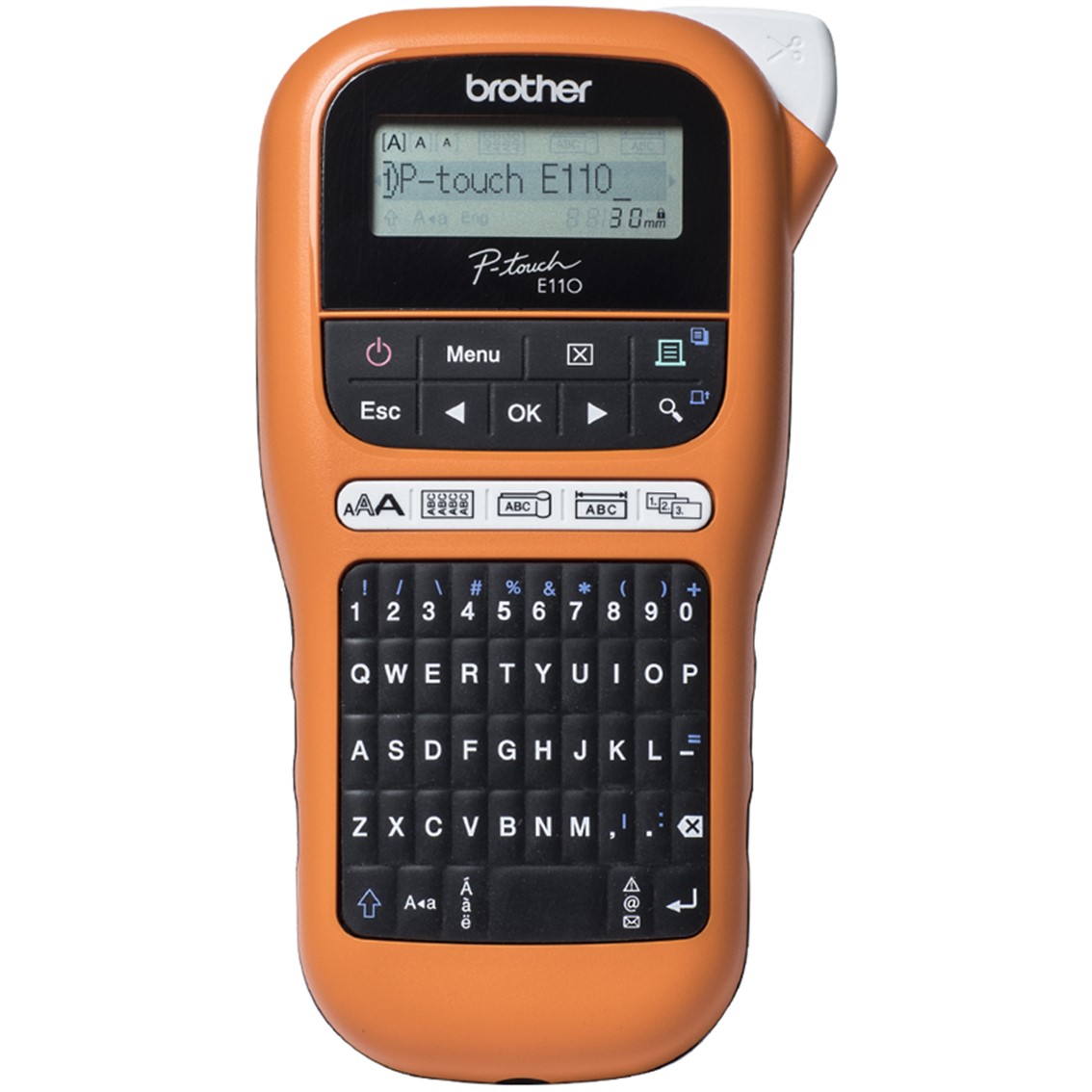 ROTULADORA BROTHER PTE110VP LCD/ 2 LINEAS/ TECLADO QWERTY/ TECLADO NUMERICO
