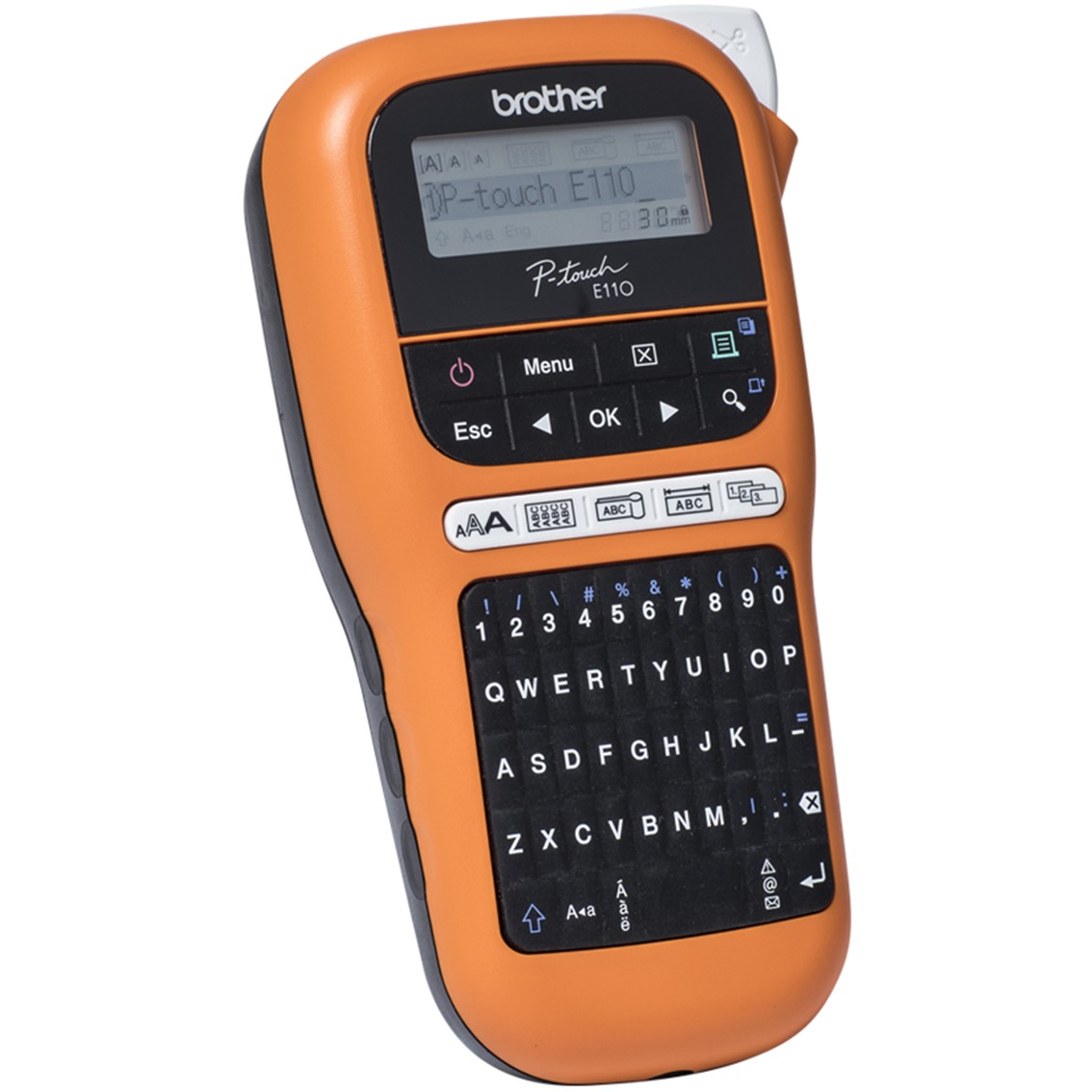 ROTULADORA BROTHER PTE110VP LCD/ 2 LINEAS/ TECLADO QWERTY/ TECLADO NUMERICO