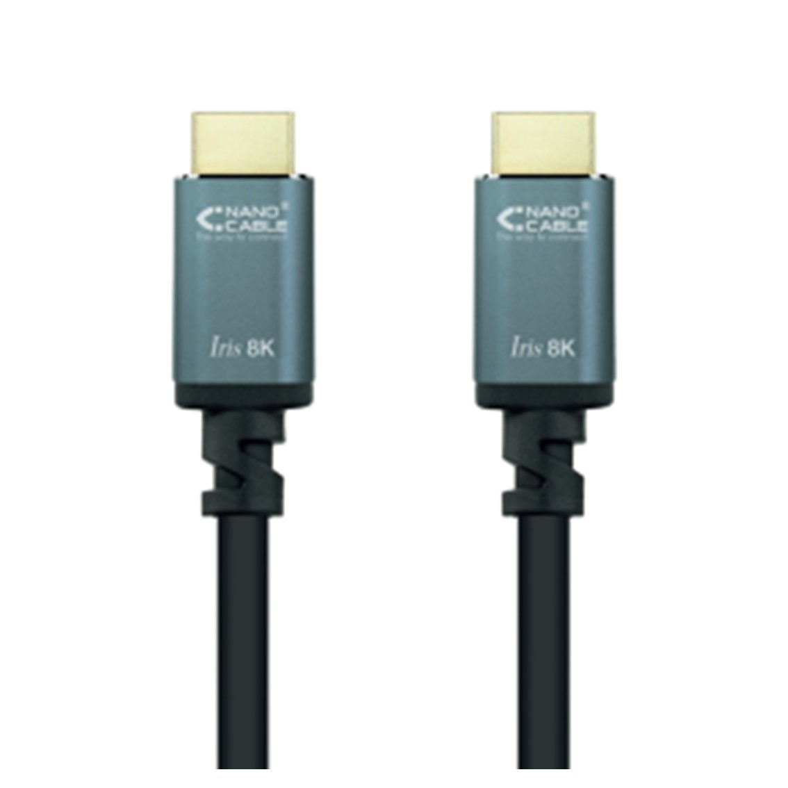 CABLE NANOCABLE HDMI 2.1 IRIS 8K MACHO-MACHO 2M NEGRO