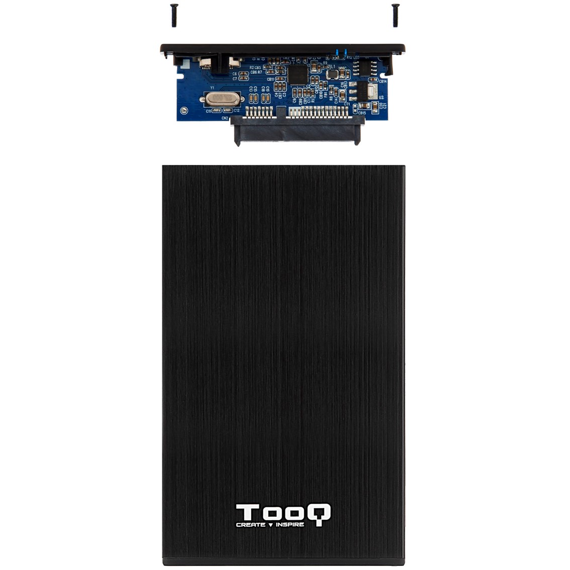 CAJA EXTERNA TOOQ TQE-2527B PARA HDD/SSD 2.5" 9.5MM SATA USB 3.0 NEGRA