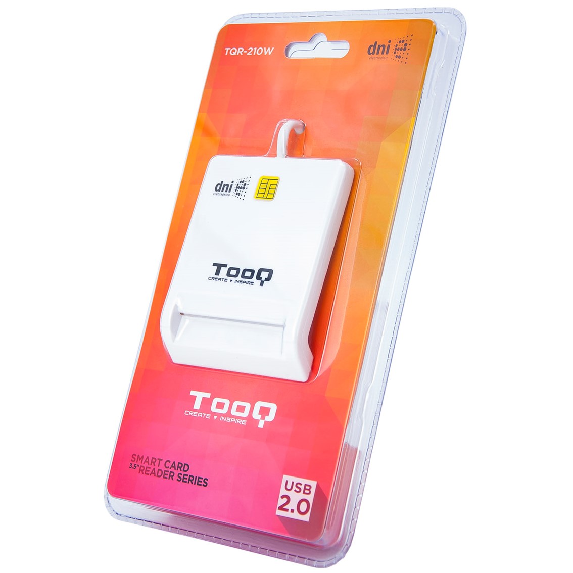 LECTOR DE TARJETAS DNI TOOQ TQR-210W USB 2.0 BLANCO