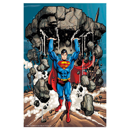 PUZZLE 3D LENTICULAR DC COMICS SUPERMAN LEVANTANDO ESCOMBROS 300 PIEZAS
