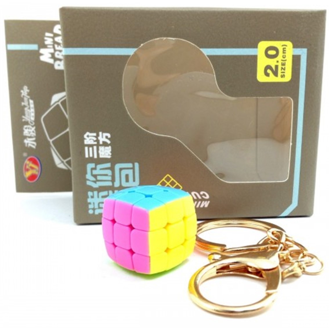 CUBO DE RUBIK YJ MINI 2CM 3X3 CON LLAVERO