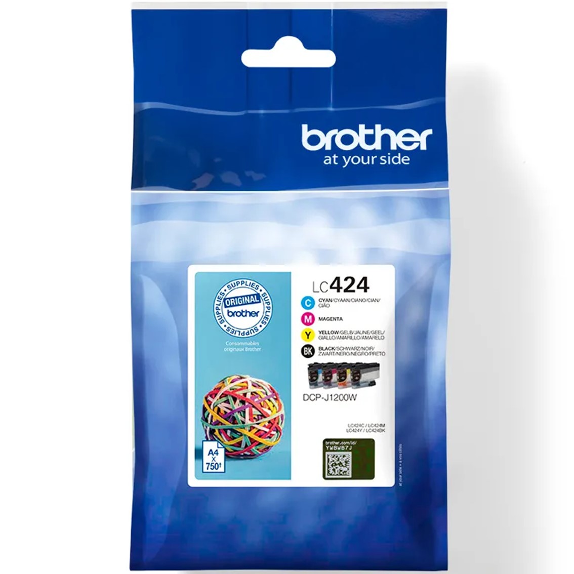 PACK CARTUCHOS TINTA BROTHER LC424VAL NEGRO CIAN MAGENTA AMARILLO