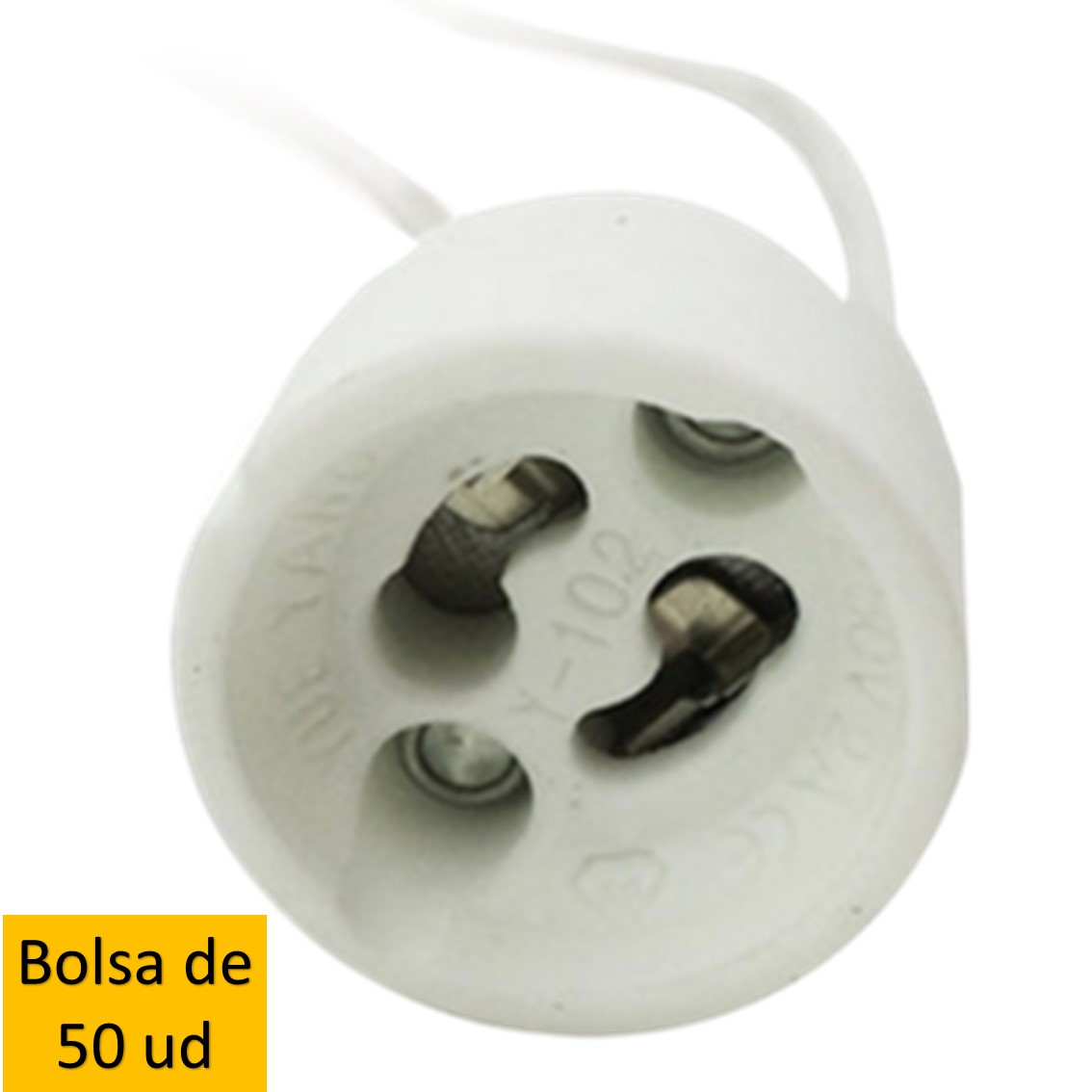 PORTA LAMPARAS SILEVER ELECTRONICS PARA CASQUILLO GU10 230V 15 CM ( bolsa de 50 unidades)