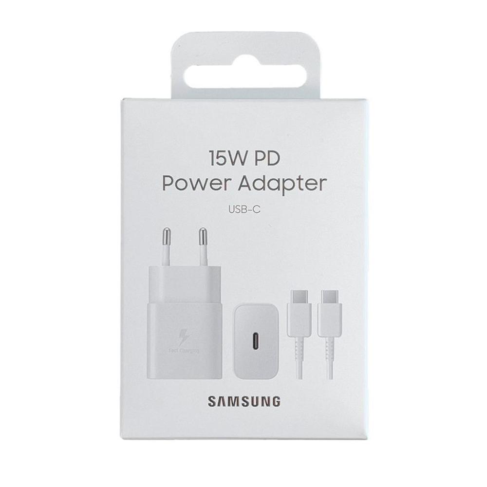 CARGADOR SAMSUNG EP-T1510XWEGEU USB-C 15W + CABLE USB-C BLANCO
