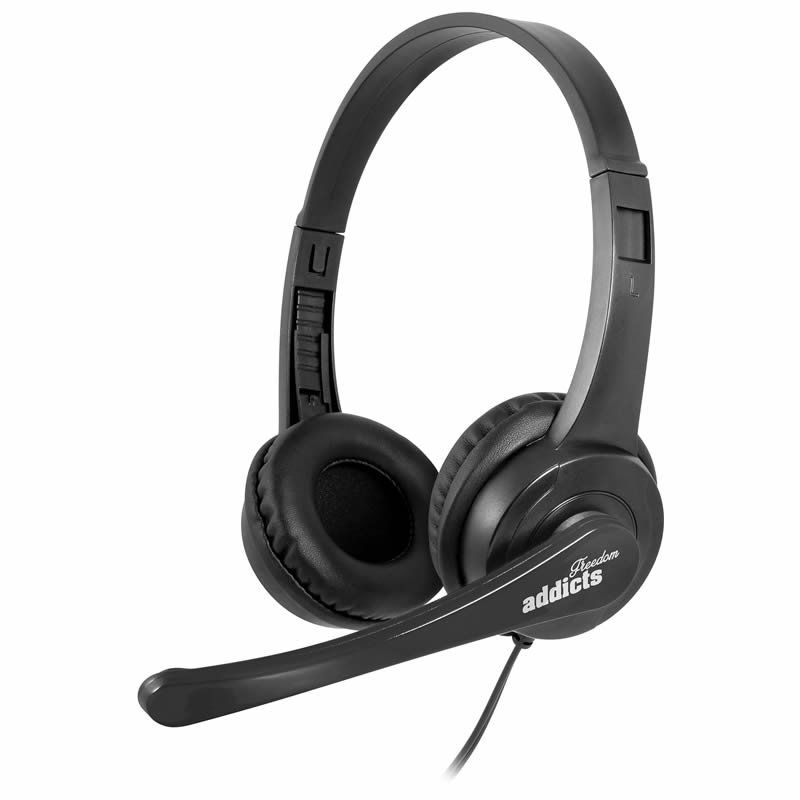 AURICULARES DIADEMA CON MICROFONO NGS VOX505USB USB NEGRO