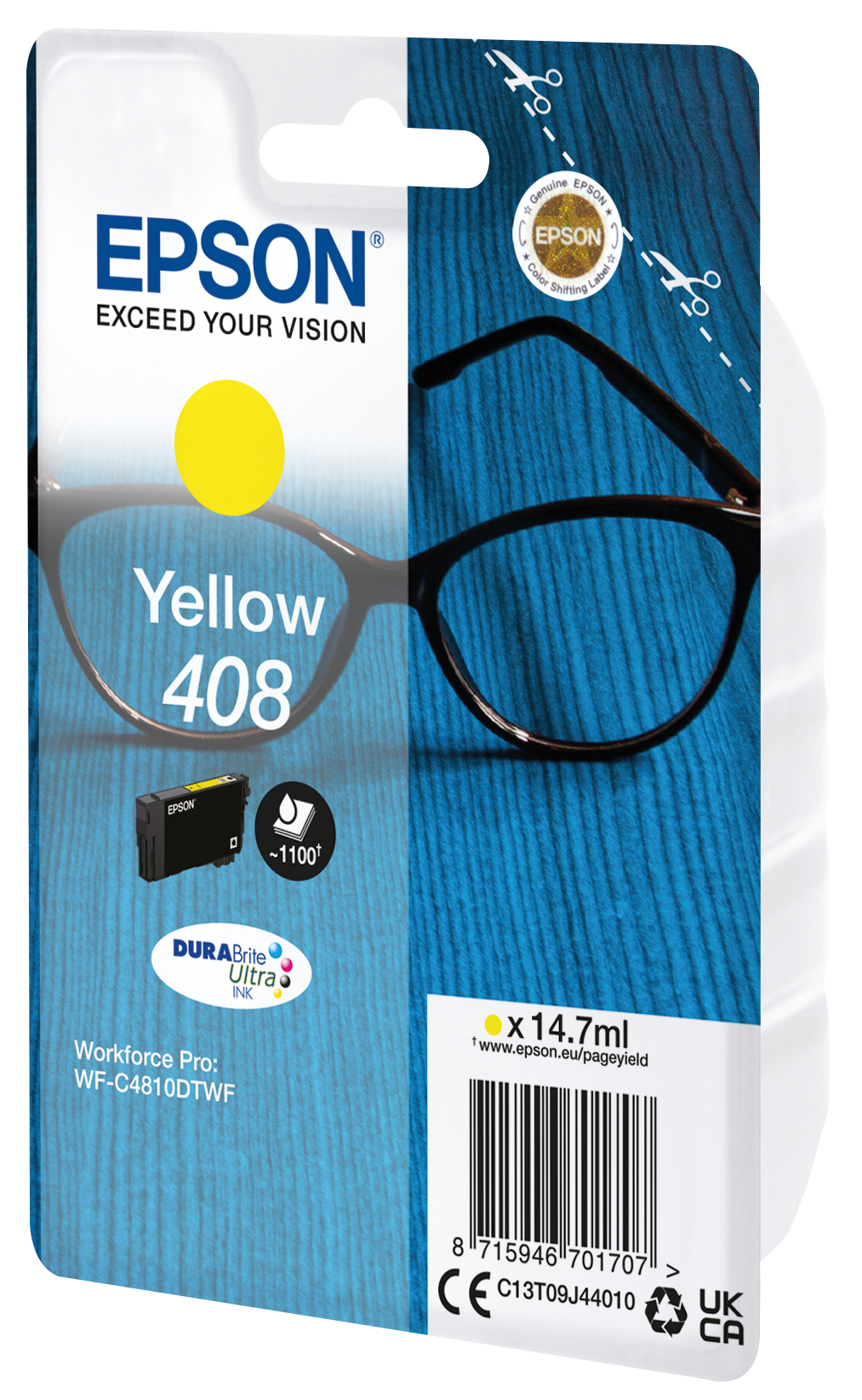 CARTUCHO TINTA EPSON 408 AMARILLO DURABRITE ULTRA INK