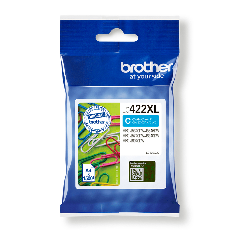 CARTUCHO TINTA BROTHER LC422XLC CIAN 1500 PAGINAS