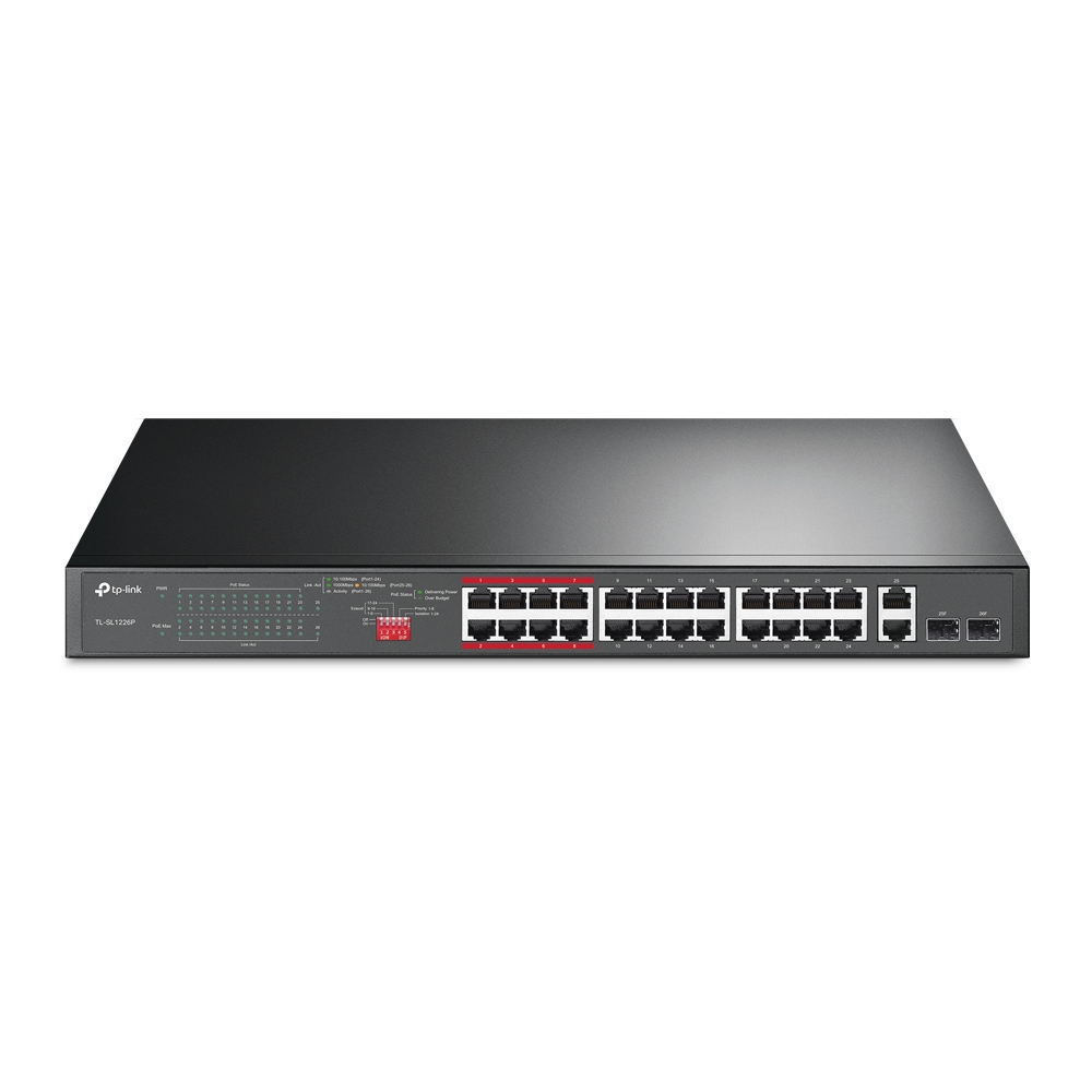 SWITCH 26 PUERTOS TP-LINK TL-SL1226P 24 PUERTOS 10/100 2 PUERTOS POE+