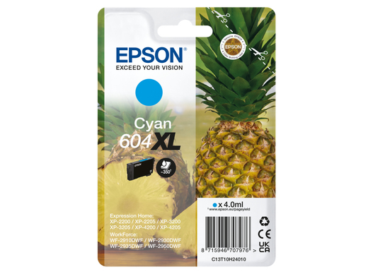 CARTUCHO EPSON 604XL CIAN C13T10H24010 XP2200 WF-2910 PIÑA