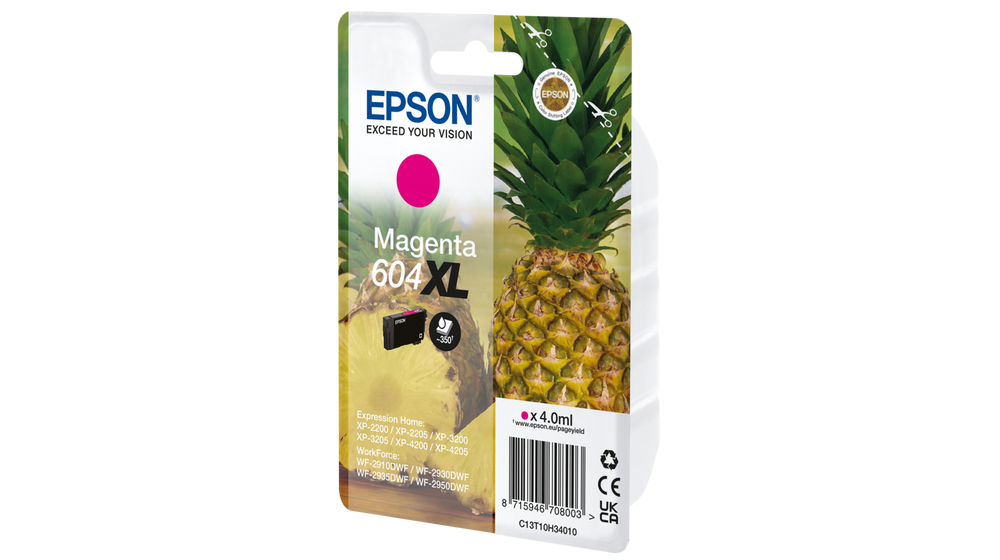 CARTUCHO EPSON 604XL MAGENTA C13T10H34010 XP2200 WF-2910 PIÑA