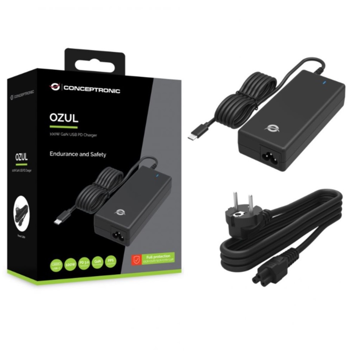 CARGADOR UNIVERSAL DE PORTATIL CONCEPTRONIC 100W GaN USB-C PD 3.0
