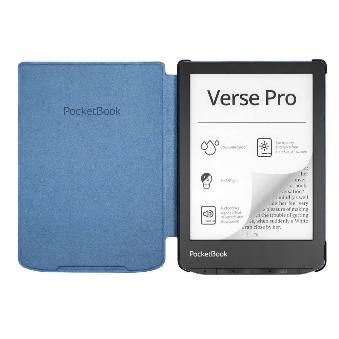 POCKETBOOK FUNDA SHELL SERIES VERSE + VERSE PRO / AZUL