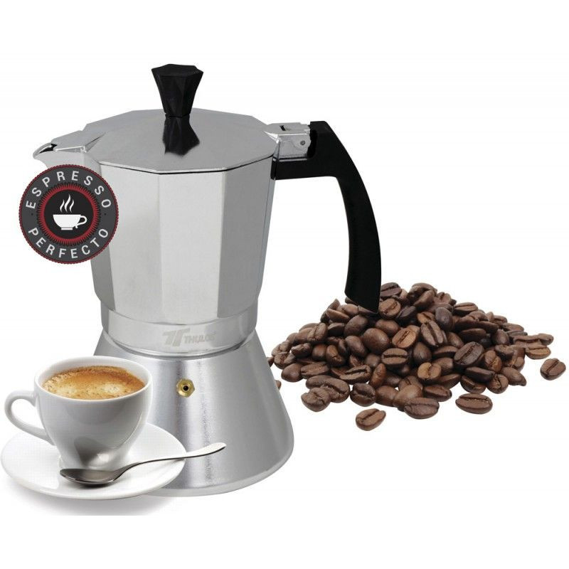 CAFETERA INDUCCION THULOS TH-CI09T 9 TAZAS PLATEADA