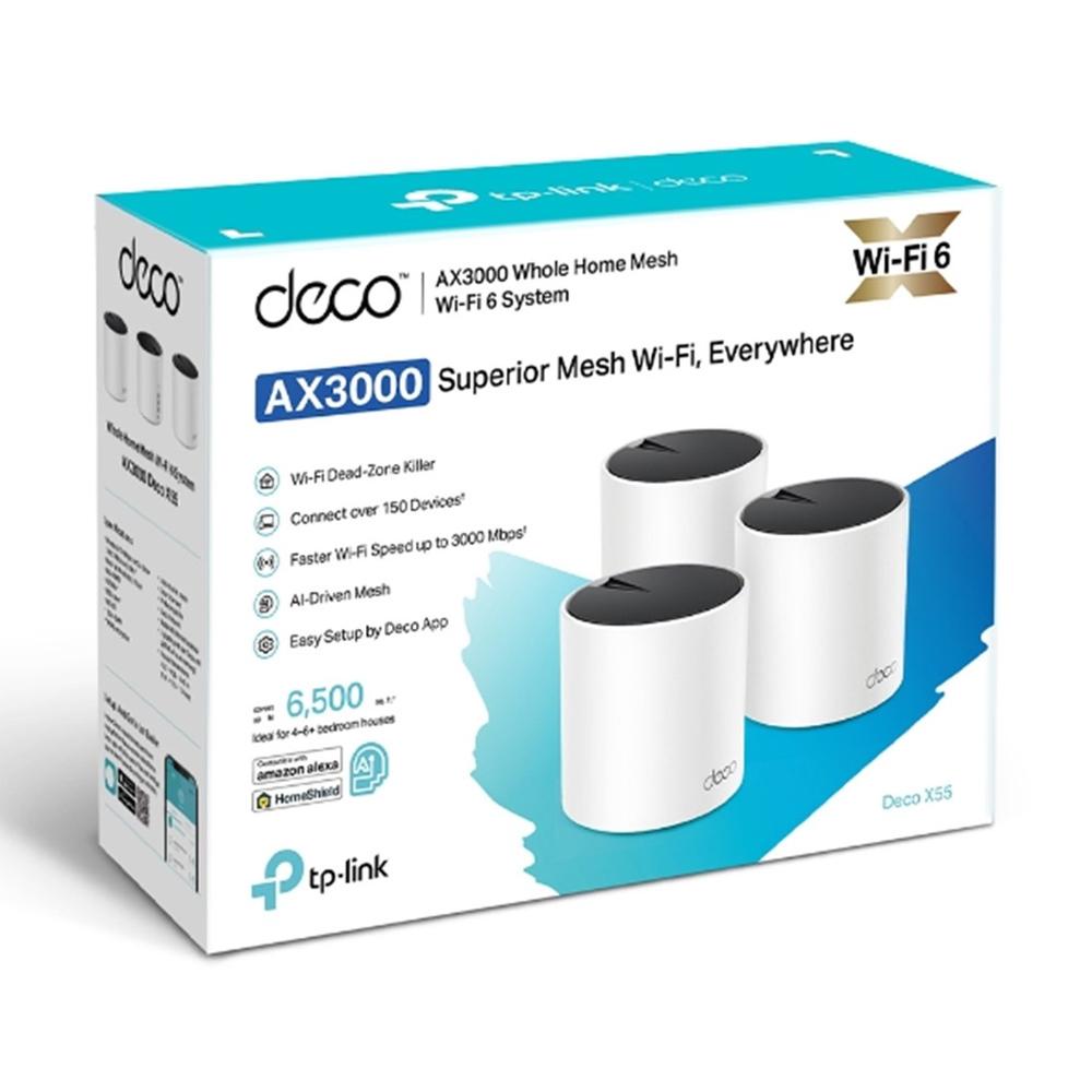 WIFI MESH TP-LINK DECO X55 AX3000 PACK 3 UNIDADES