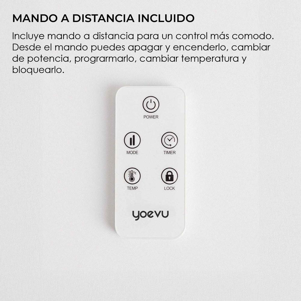 YOEVU - Radiador toallero eléctrico con calefactor 500/1500W Blanco