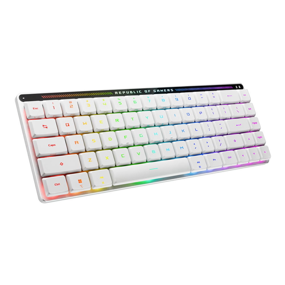 TECLADO GAMING ASUS ROG FALCHION RX LOW PROFILE INALAMBRICO RGB BLANCO