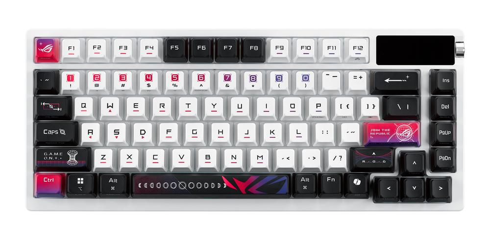TECLADO GAMING ASUS ROG AZOTH NX INALAMBRICO RGB BLANCO INGLES