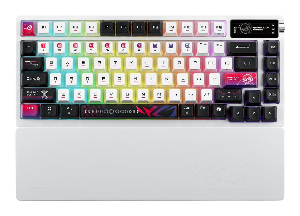 TECLADO GAMING ASUS ROG AZOTH NX INALAMBRICO RGB BLANCO INGLES