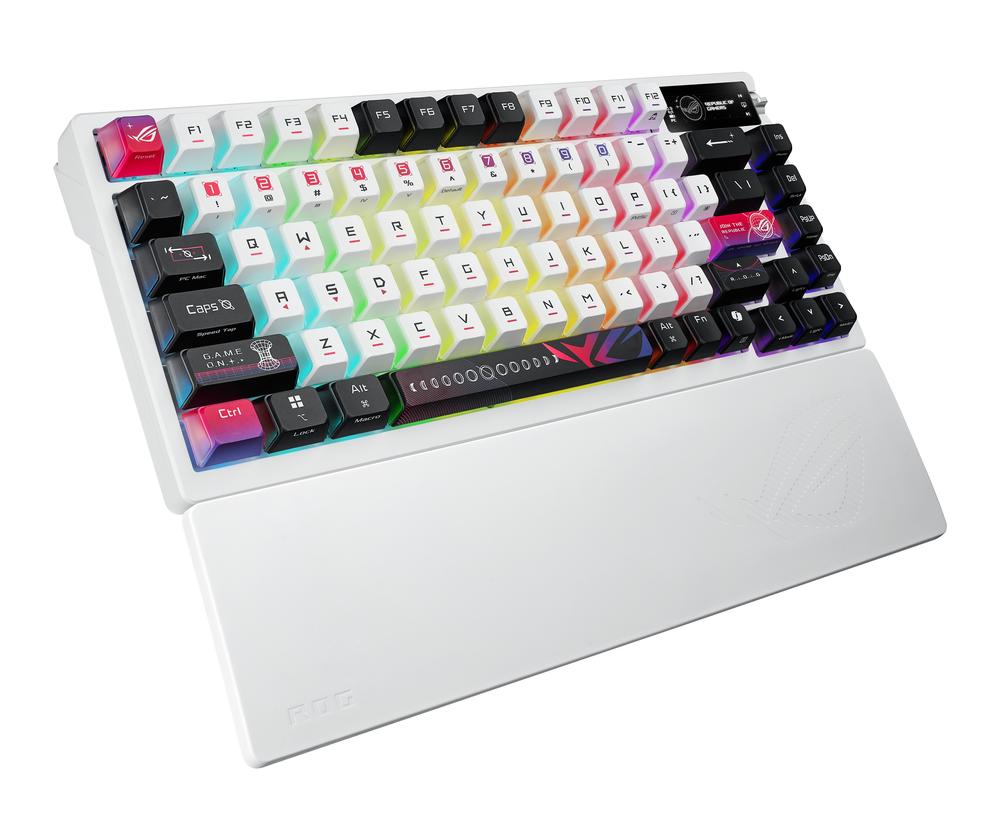 TECLADO GAMING ASUS ROG AZOTH NX INALAMBRICO RGB BLANCO INGLES