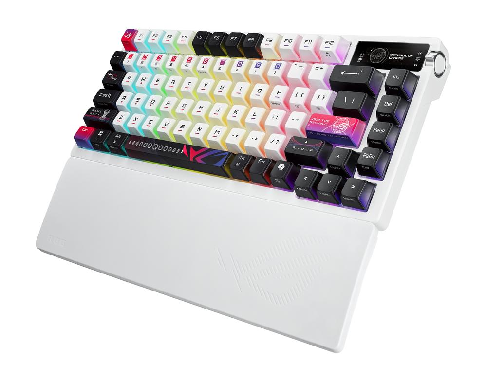 TECLADO GAMING ASUS ROG AZOTH NX INALAMBRICO RGB BLANCO INGLES