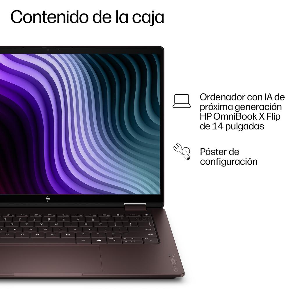 Portátil HP OMNIBOOK X FLIP 2 EN 1 IA 14-kc0004nsx Ryzen AI 7-450/ 32GB/ SSD 1TB/ 14"/ W11H