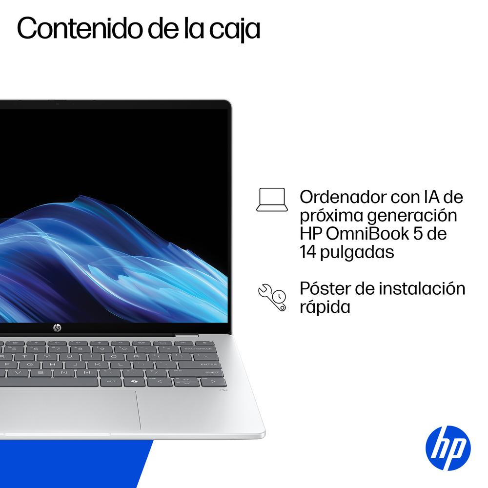 Portátil HP OMNIBOOK 5 IA 14-he0001nsx X1-26-100/ 16GB/ SSD 512GB/ 14"/ W11H