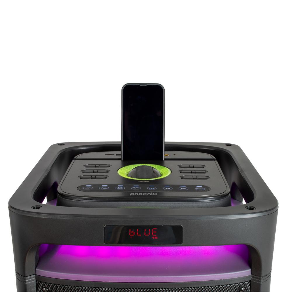 Altavoz Phoenix BigBoss XL 300W RMS 2 Microfonos inalambricos bateria 9000mah bluetooth radio ecualizador rgb
