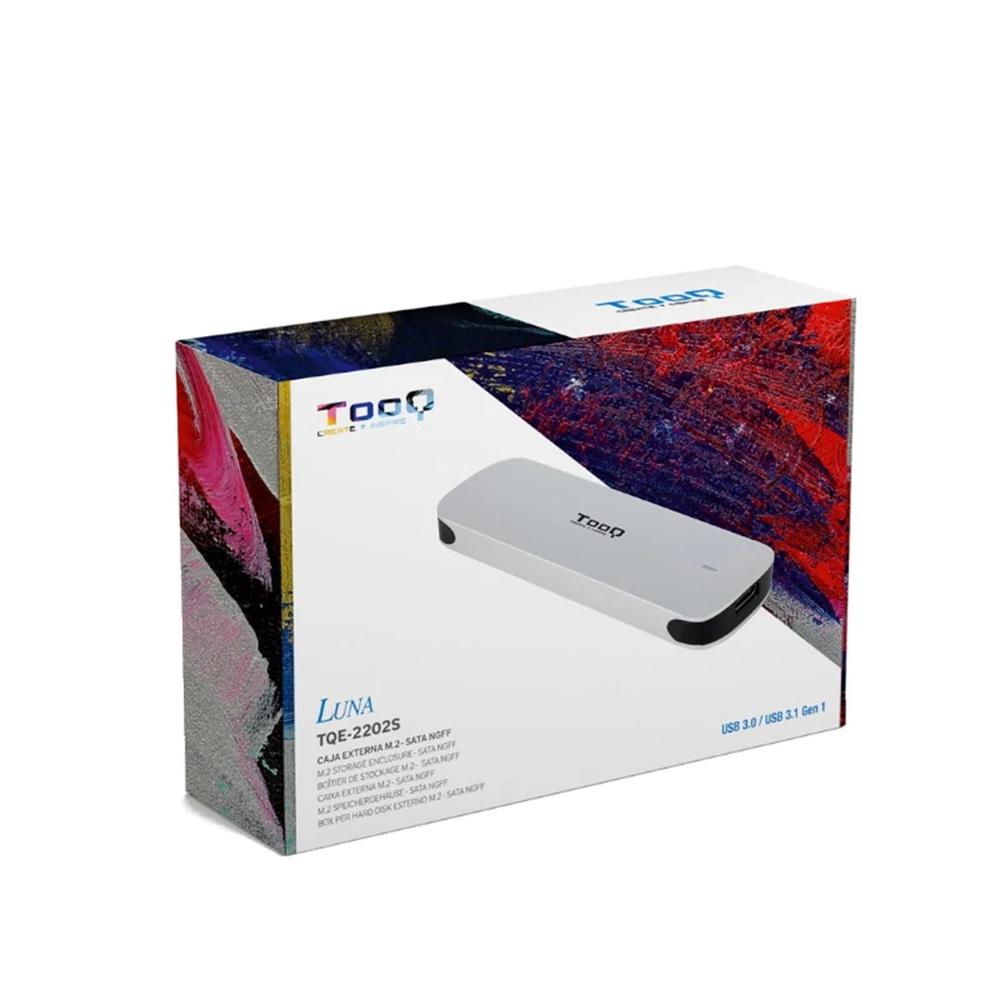 CARCASA DISCO DURO TOOQ TQE-2202S PARA SSD M.2 USB TIPO C PLATA