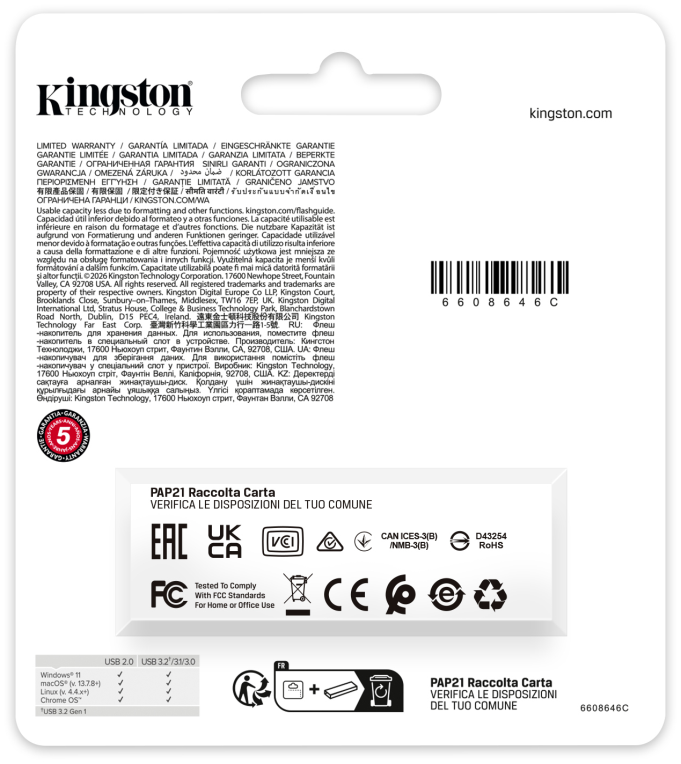 Kingston Technology DataTraveler 64GB Portátil USB 3.2 Gen 1 Exodia Negro