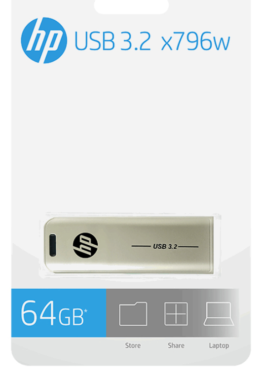 HP x796w unidad flash USB 64 GB USB tipo A 3.2 Gen 2 (3.1 Gen 2) Plata