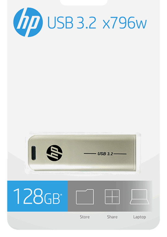 HP x796w unidad flash USB 128 GB USB tipo A 3.2 Gen 2 (3.1 Gen 2) Plata